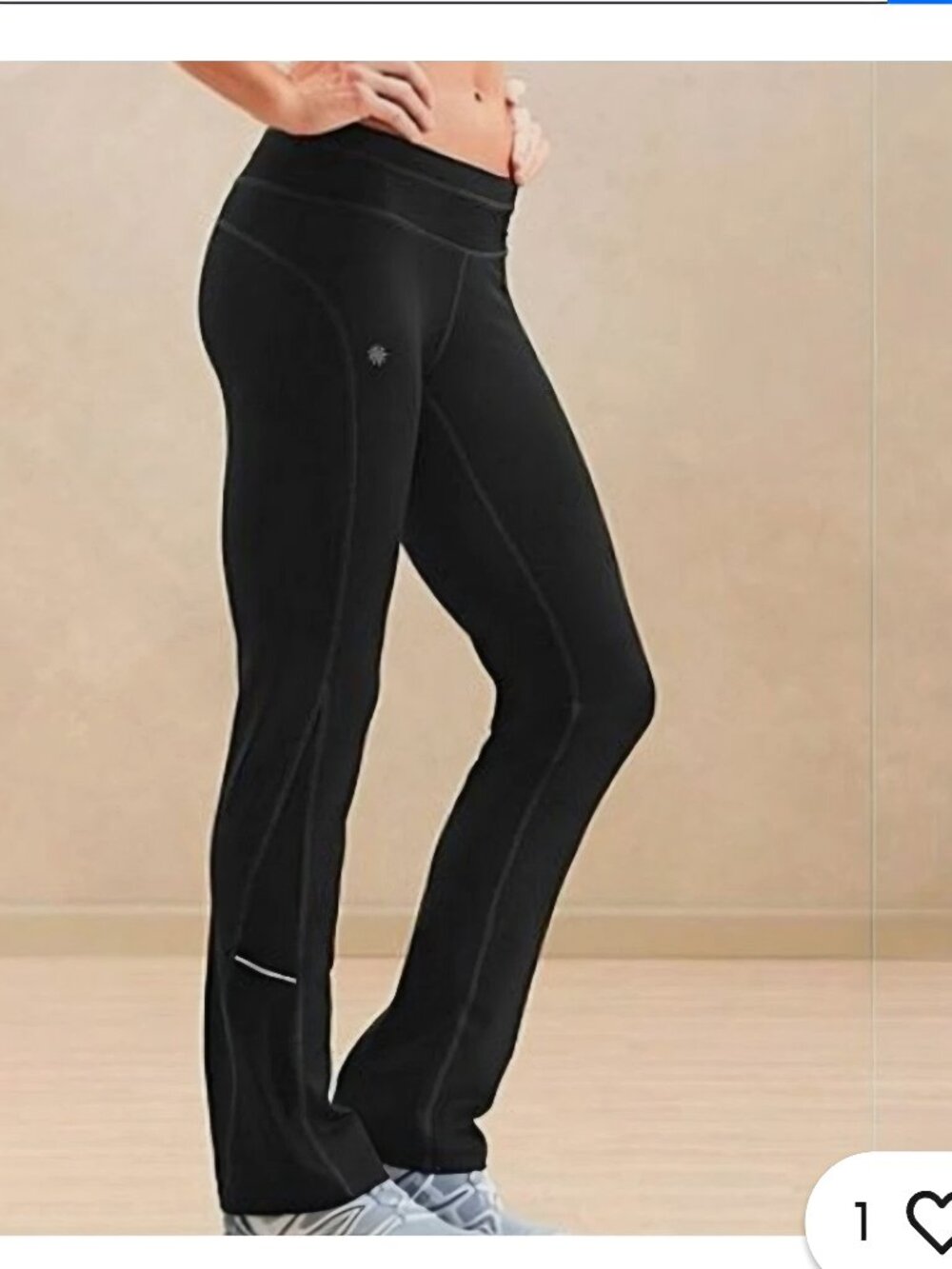 Athleta Women's S High Rise Flare Legs Yoga Pants Black Mesh Waistband Active